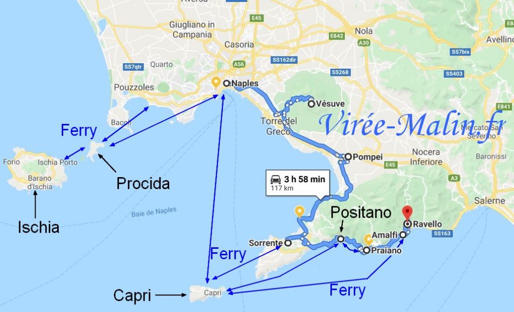 googleMap-visite-Naples-et-alentours