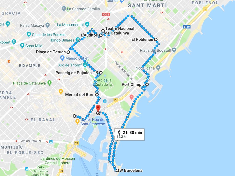 itineraire-velo-barcelone