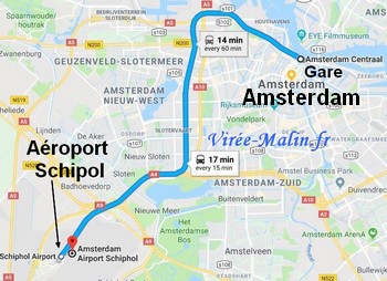 rejoindre-amsterdam-depuis-aeroport-Schiphol