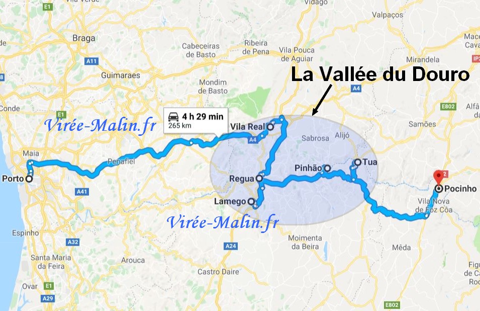 plan-visite-vallee-douro-googlemap