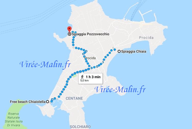 meilleurs-plages-ile-procida-googlemap