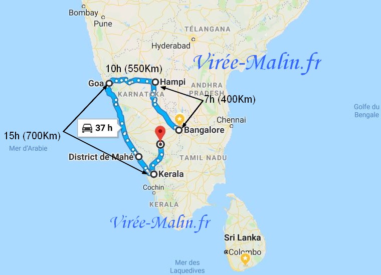 visiter-bangalore-carte-Karnataka