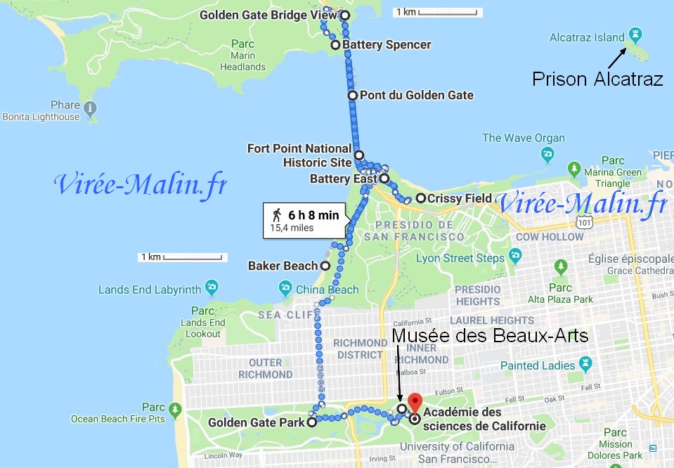 visiter-san-francisco-itineraire-googlemap
