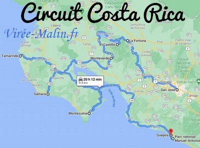 carte-circuit-route-costa-rica-visiter-10-15-jours