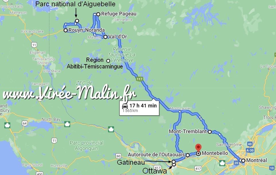itineraire-quebec-de-montreal-vers-Abitibi-Temiscamingue
