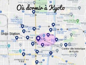 Où dormir à Kyoto ? Dans quelle quartier loger à Kyoto ?
