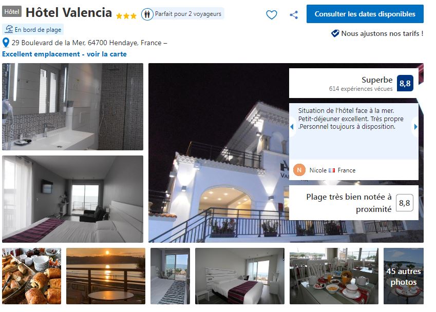 hotel-valencia-hendaye-face-mer