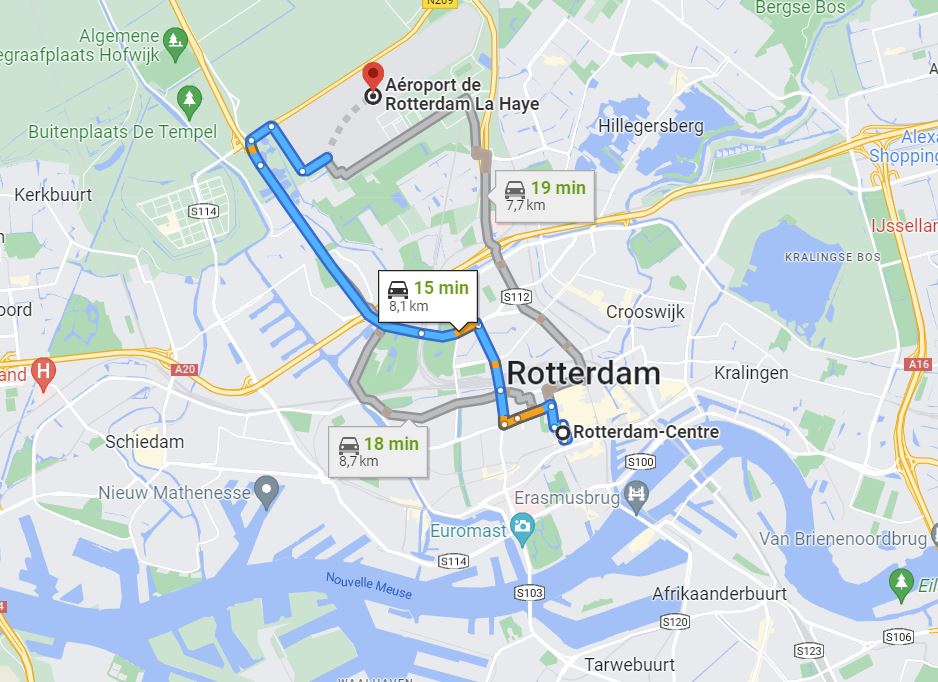 rejoindre-rotterdam-depuis-aeroport-Rotterdam-la-Haye